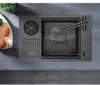 Évier de cuisine caché en acier inoxydable 304, épaisseur 4mm au-dessus du comptoir de la barre de montage, éviers cachés de la cuisine