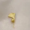 Brooches MeibaPJ 12-13mm Big Natural Golden Pearl Leaf Corsage Brooch Fashion Sweater Jewelry For Women Empty Tray