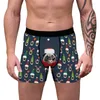 Sous-vêtements Hommes Noël Sous-vêtements 3D Noël Chiens Arbres Cadeaux Bonbons Imprimés Drôle Boxers Mémoires Nouveauté Boxer Shorts Culotte Humoristique