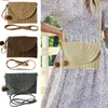 ストレージバッグストロー財布ビーチ織りハンドバッグ再利用可能な夏の手織りクラッチは、旅行化粧品のための適度な容量を備えています