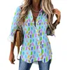 Camicette da donna Viaggi Vacanze Camicetta casual Passaporto Vacanza Valigia Design estetico Manica lunga Camicie basic Estate Top oversize