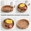 Conjuntos de louça Mesa de centro Decoração de frutas Bandeja de armazenamento para lanches Cesta de exibição Suporte natural Artesanato de jacinto de água Artesanato de xícara de chá