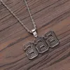 Pendant Necklaces TUNKALL Custom Numbers Bling Pendants Men's Mirco Pave Prong Setting Zircon Hip Hop Necklace Jewelry CP16 230731