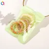 6pcs/lot new Candy Color Telephey Wire Elastic Hair Rope Tie Women Girls Frosted Spiral Cord Rubber Band Stretn Head Band 2340