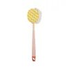 Bath Accessory Set Double-sided Sponge Brush Long Handle Soft Hair Back Body Shower Brushes Exfoliator Skin Massager Cleaning