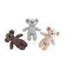 Andenken geboren Teddybär Spielzeug Pografie Requisiten stricken Angola Teddy Hase Baby Stuffer Tier Spielzeug Po Requisiten 230801