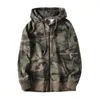 Mens Hoodies Sweatshirts 80% Cotton Terry Fabric Militärstil Män kamouflage Spring Autumn Camo Mönster Zip Up Hooded Casual 230731