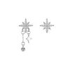 Stud Earrings 925 Silver Needle Zircon Star Earring For Women Ear Pierced Wedding Party Jewelry Gift Pendientes Eh1016