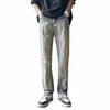 Męskie dżinsy Spring Y2K American High Street Side Flare Flare Planowane stare swobodne spodnie proste moda 3xl