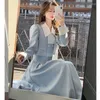 Abiti da lavoro Corea Elegante Blazer Abiti Vintage Office Lady Chic Set a due pezzi Moda manica lunga Crop A Line Midi Gonne Suit