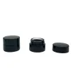 UV Protection Black 5ml Tempered Glass Jar Bottle Food Grade Non Stick No Leak Wax Dab Extracts Concentrate Container LL