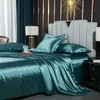 Bedding sets Nordic Mulberry Silk Set with Duvet Cover Bed Sheet Pillowcase Luxury Couple Single Double Summer 12 People Bedsheet 230731