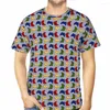 Herr t-skjortor spelmönster polyester 3d tryck spelkontroll skjorta utomhus sport snabbtorkande kläder casual gata tees