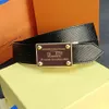 Mens Designer Belt Pin Buckle Luxury Square Letter Buckle Casual Twill Belt Black Brown Spännbredd 3,8 cm Längd 105-125 cm