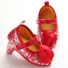 First Walkers Baby Girl High Heels Born Evening Shoes Cute Fashion Floral Princess Pography Soft Sole 230731