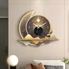 Decorative Objects Figurines Nordic Home Decor Wall Hanging Clock Living Room Decoration Crystal Porcelain Household Silent Quartz 230731