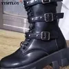 Сапоги Mid Calf Женщины Осень Зимняя модная кружевная молния Botas Mujer Boots Sports Platform Heel Ladies Shoes Shoe High Boots 230801