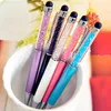 5 stks veel Diamond Crystal Balpennen Capacitieve Stylus Pen 2 in 1 Nieuwigheid Metalen Zakka Touch Balpen Briefpapier Gifts260p