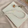 Chains Natural Freshwater Pearl Necklace 925 Sterling Silver Korean Fashion Jewelry For Women