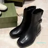 2023-Outono inverno botas femininas bota com zíper de sola grossa plataforma feminina de couro macio sapato casual moda couro sapatos femininos cano alto com fivela de cinto