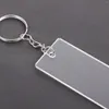 Emballage cadeau 50 pièces matériel acrylique porte-clés Transparent blanc porte-clés décoration sièges graphique cartes en alliage d'aluminium bricolage pendentif anneaux