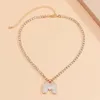 Pendanthalsband 2023 Luxury Crystal Letter M Necklace For Women Kpop Rhinestone Tennis Chain Delicate Fashion Jewelry Gift