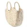 Sac de soirée sac à main rotin osier paille tissé demi-rond grande capacité femme décontracté voyage fourre-tout mode Bolsos 230731