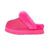 2023 Disquette Slippers Slides Designer Sandals Men Women Fur Sliders Slip-On Flip Flops Chestnut Black June Gloom Charcoal Red Pink Mens Slipper Slide Sandal Scuffs