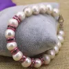 Strand Design originale Natural 9-10mm White Pearl Nearround Beads Per le donne Regali Gioielli di moda 7.5ich B3090