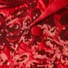 Costumes pour hommes Blazers Brillant Rouge Paillettes Blazer Costume Floral Veste Un Bouton Châle Revers Tuxedo Fête De Mariage Banquet Costume De Bal Homme 230731