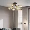 Plafondverlichting Industrieel Transparant Rookgrijs Nordic Glas Lampenkap Ontwerp Zwart En Goud Lamp Slaapkamer Decoratie Licht