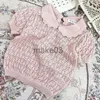 Cardigan 15Y Kids Pullovers Top Summer Baby Girls Thin Knitted Sweaters Ruffles Hollow Out Short Sleeve Kids Pullovers Tops Korean Style J230801