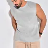 Camisetas masculinas sem mangas para verão camisola colete esportivo europeu e americano justo ajuste masculino