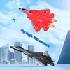 Aircraft Modle RC Plane SU57 2 4G med LED -lampor Fjärrkontroll Flying Model Glider Epp Foam Toys Airplane for Children Gifts 230801