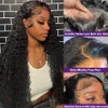 Livraison gratuite pour les nouveaux articles de mode en stock pouce de profondeur de profondeur transparente x en dentelle avant perruques de cheveux humains Brésilien Brésilien Curly Wig Femmes