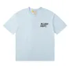 Camiseta masculina de manga curta de algodão verão 2023 nova marca de moda solta meia manga masculina verão cor sólida ou roupas de hip hop v62