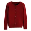 Women's Sweaters Womens Basic Crew Neck Long Sleeve Button Down Cardigan Round Short Fleece Coat For Women