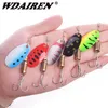 Appâts Leurres 1pcs 25g 35g 55g Spin Cuillère Pêche Métal Rotatif Paillettes Wobblers Treble Hameçons Appâts Artificiels Carpe Basse Pesca Tackle 230801