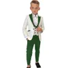 Garnitury Paisley Classic 3-osobowe garnitury dla chłopców Smart and Stylish Boy's Tuxedo Formal Test for Kids Blazer kamizelka i spodnie na imprezę 230801