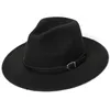 Sombreros de ala ancha, sombrero Fedora de cubo, sombrero de mujer de invierno de lujo para hombres, moda Formal para boda, decoración de fieltro Jazz 230801