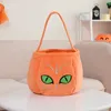 Sacs de bonbons citrouille d'Halloween pour enfants Trick or Treat Seaux de citrouille en polyester pour enfants Costume Party Favors Supplies