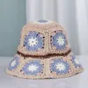 Wide Brim Hats Bucket 2023 Womens Straw crochet hat Panamas UV Protection Sun Visor Beach Women Visors Foldable Female Summer 230801