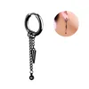 Dangle Earrings 1Piece Men's Stainless Steel Cross Chain Gothic Ear Clasp For Women Pierced Jewelry Gifts Wholesale Prices