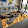 Carpets Home Decoration 3D Floor Mat Dinosaur Fossil Art Premium Rug Square Felt Non-slip Large Rug Living Room Children's Bedroom R230731