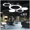 Pendant Lamps Led Office Chandelier Creative Hexagonal Round Simple Y-shaped Splicing Special-Shaped Gym Light