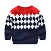 Пуловер 2023 Осенний зимний хеджирование толстого свитера детей, детские мальчики, бродящий мальчик, ребенок на 39 лет 230801