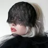 Bridal Veils Black Lace Headband Veil For Sexy White Birdcage Perspective Wedding Valentines Hair Accessories Fascinators 2023