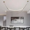 Chandeliers Brown Artificial Leather LED White Silicone For El Dining Room Kitchen Bar Shop 4000K Novelty Lighting Fixtures