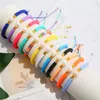 Bracelets de charme 12pcslot coloré en argile douce disque de perle de perles de perle