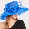 Breite Krempe Hüte Sommer Strand Hut Frauen Sonne Blumen Party Kenducky Fedora Kappe Kann Für Fascinator Abnehmbare sein